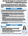Lifestyle Strategies for Coming Off a GLP-1 Medication for Weight Management