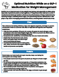 Optimal Nutrition While on GLP-1 Medications
